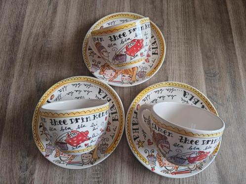 Blond Amsterdam Kop En Schotels 'Samen Thee Drinken' BlaBla, Huis en Inrichting, Keuken | Servies, Nieuw, Kop(pen) en/of Schotel(s)