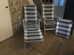 Campingstoelen met voetsteunen 2x, Ophalen, Gebruikt, Campingstoel