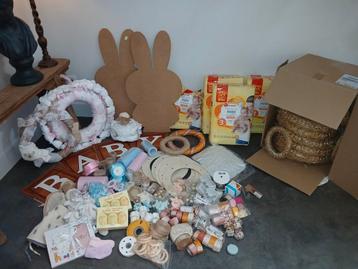 Groot Hobby Materiaal Pakket - Geboorte/Gender Reveal beschikbaar voor biedingen