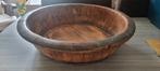 Mooie Olijfschaal - Decoratief Houten Schaal, Gebruikt, Schaal, Rond, Ophalen of Verzenden