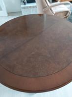 Noten ronde eettafel, Huis en Inrichting, Tafels | Salontafels, Ophalen, Rond, Zo goed als nieuw, 75 cm of meer