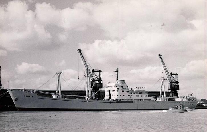 Vrachtschip Orneta - Polish Ocean Lines - foto 18 x 12 cm, Verzamelen, Scheepvaart, Zo goed als nieuw, Kaart, Foto of Prent, Ophalen of Verzenden