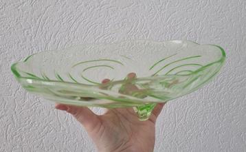 uranium glas schaal 30 cm uraniumglas vintage  beschikbaar voor biedingen