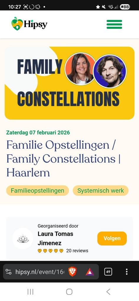 Familieopstellingen / Family Constellations Workshop Haarlem, Tickets en Kaartjes, Eén persoon, Cadeaubon