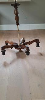 Hanglamp kroonluchter vintage hout, Huis en Inrichting, Lampen | Hanglampen, Ophalen of Verzenden, Gebruikt, Hout, Minder dan 50 cm