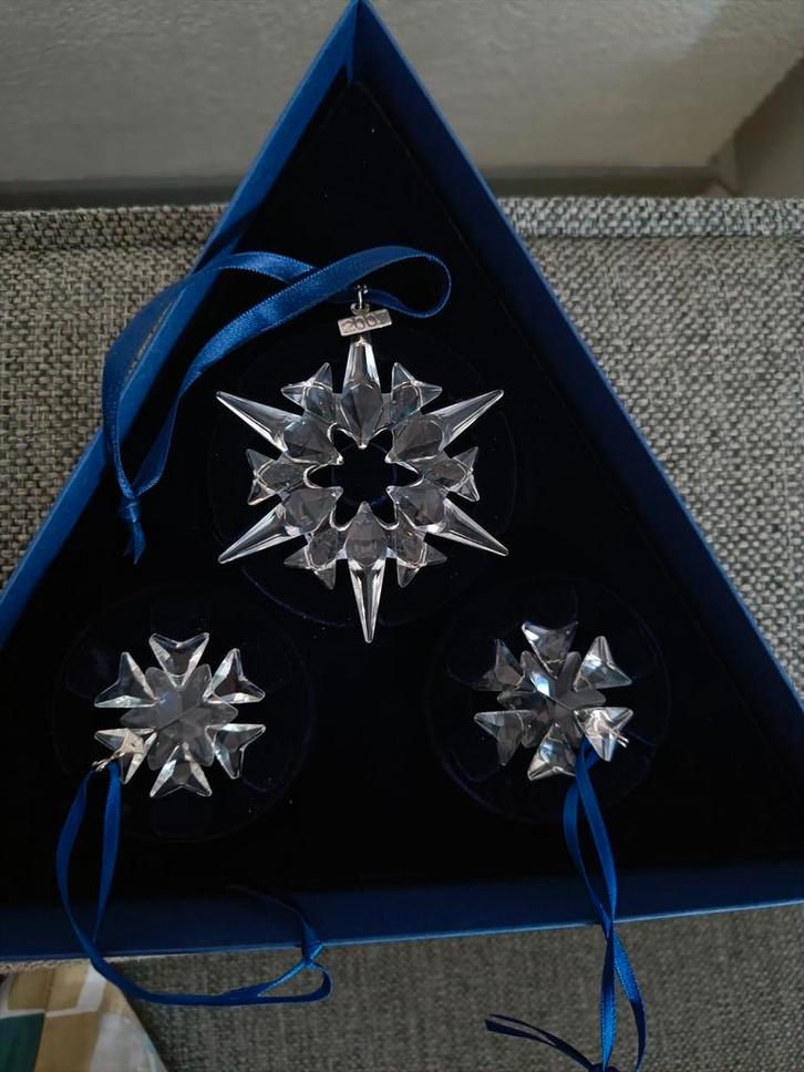 Swarovski kerststerren set 2007, Verzamelen, Swarovski, Zo goed als nieuw, Figuurtje, Ophalen of Verzenden