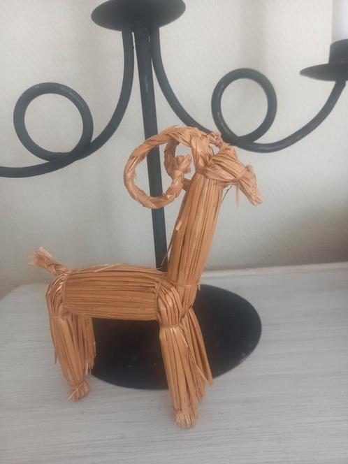 Zweedse  mini julbok van stro, Antiek en Kunst, Curiosa en Brocante, Ophalen of Verzenden