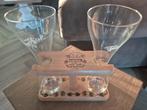 Kwak Bierglazen met Houten Houder, Antiek en Kunst, Antiek | Glas en Kristal, Ophalen of Verzenden