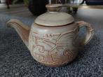 Vintage Frankoma 7T Theepot met Uniek Design Aztec / Mayan, Ophalen of Verzenden