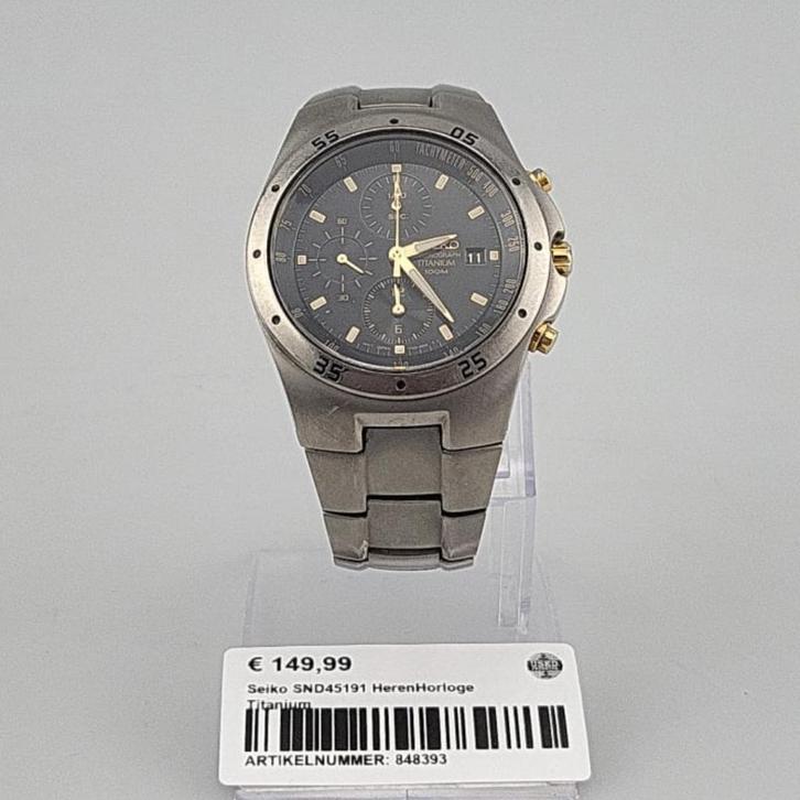 Seiko SND45191 HerenHorloge Titanium, Sieraden, Tassen en Uiterlijk, Horloges | Heren, Gebruikt