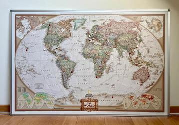 National Geographic The World antiek - Large - Magneetbord beschikbaar voor biedingen