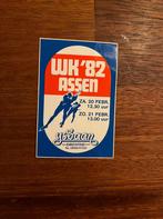 WK 82 Assen, IJsbaan Drenthe, Verzamelen, Stickers, Ophalen of Verzenden, Zo goed als nieuw