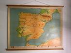School poster Spanje en Portugal, Spanje, Ophalen of Verzenden, 1800 tot 2000, Wolters