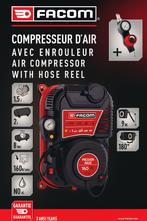 FACOM Luchtcompressor met Slanghaspel – Krachtig & Compact, 6 tot 10 bar, Nieuw, Ophalen of Verzenden, Minder dan 200 liter/min