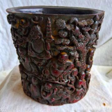 Chinese resin? Brushpot beschikbaar voor biedingen