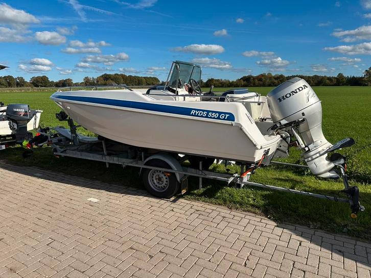 Ryds 510 GT Console Boot met Trailer en Honda 90pk, Watersport en Boten, Motorboten en Motorjachten, Gebruikt, Polyester, Tot 6 meter
