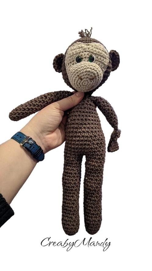 Handgehaakte speenknuffel aap, Kinderen en Baby's, Kraamcadeaus en Geboorteborden, Nieuw, Kraamcadeau, Ophalen of Verzenden