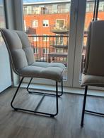 4 beige eetkamerstoelen, Huis en Inrichting, Stoelen, Ophalen, Gebruikt, Bruin, Vier