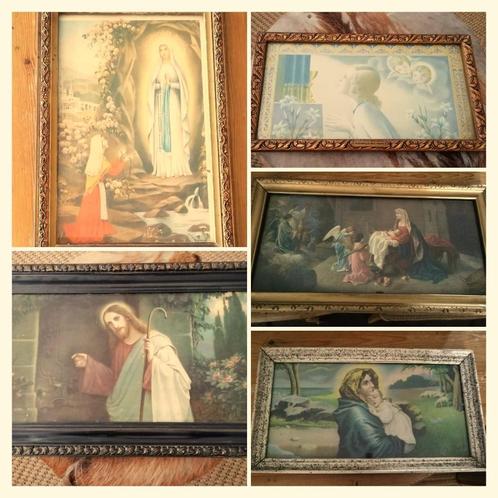 Religie afbeeldingen prent Maria Jezus Schaap Engel Devotie, Antiek en Kunst, Curiosa en Brocante, Ophalen of Verzenden