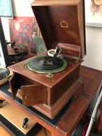 Antieke gramofoon met 78 toeren platen, Antiek en Kunst, Antiek | Tv's en Audio, Ophalen
