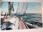 Prachtig glazen wanddecoratie – Zeilboot op zee – 120x80 cm, Ophalen of Verzenden