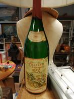 Xxl oude wijnfles als lamp totale hoogte 80 cm mooie staat., Ophalen of Verzenden