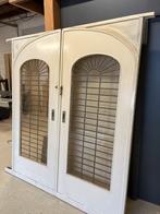 Twee ensuite deuren met glas in lood, Ophalen, Gebruikt, 80 tot 100 cm, Binnendeur