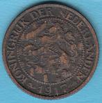 Nederland 1 cent 1917 Wilhelmina, Sch. 980 in munthouder, Postzegels en Munten, Munten | Nederland, Koningin Wilhelmina, Ophalen of Verzenden