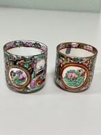 2 Antieke Chinese Rose Porcelain Teacup porselein theekopjes, Antiek en Kunst, Antiek | Servies los, Ophalen of Verzenden