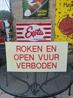 Reclamebord Roken en open vuur verboden pvc, Ophalen of Verzenden, Zo goed als nieuw, Reclamebord