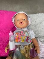 Meisjes baby born pop met jurk babyflesje en haarband, Kinderen en Baby's, Zo goed als nieuw, Ophalen