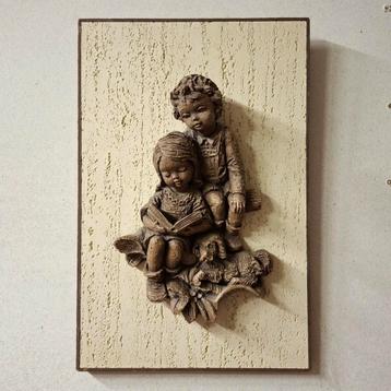 Jaren 60 reliëf wandsculptuur wandbord beschikbaar voor biedingen