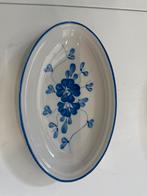 Antieke Ursula Schaal Blauw Bloemmotief, Antiek en Kunst, Ophalen of Verzenden