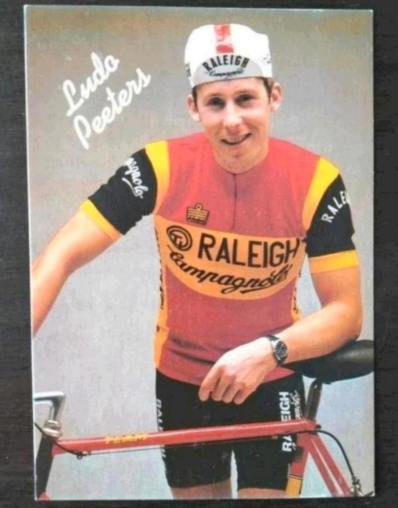 TI Raleigh kaart Ludo Peeters (jaren tachtig, Peter Post), Ophalen of Verzenden, Gebruikt, Overige typen