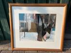 Isa van der Zee - Abstract Kunstwerk met Lijst, Antiek en Kunst, Ophalen