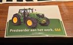 Sticker John Deere 6170M Presteerder aan het werk. 6M, Ophalen of Verzenden