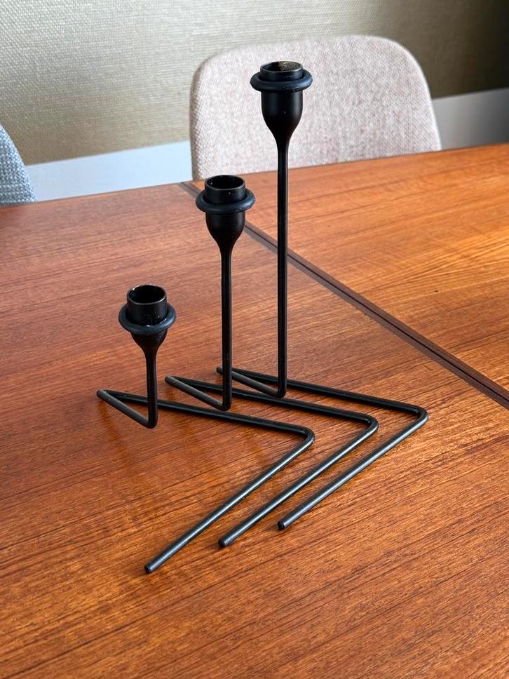 Set van 3 Born in Sweden Puzzle Kandelaren, Huis en Inrichting, Woonaccessoires | Kandelaars en Kaarsen, Zo goed als nieuw, Minder dan 25 cm