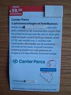 CENTER PARCS 2- PERSOONSCOTTAGES EN HOTELKAMERS VANAF 59,95, Tickets en Kaartjes, Kortingsbon, Bungalowpark