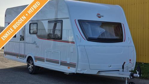 Bürstner Premio Plus 520 TL, Caravans en Kamperen, Caravans, Bedrijf, tot en met 6, 1250 - 1500 kg, Rondzit, Bürstner, 2 aparte bedden