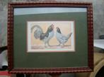 Kippen schilderij, Ophalen of Verzenden, Zo goed als nieuw