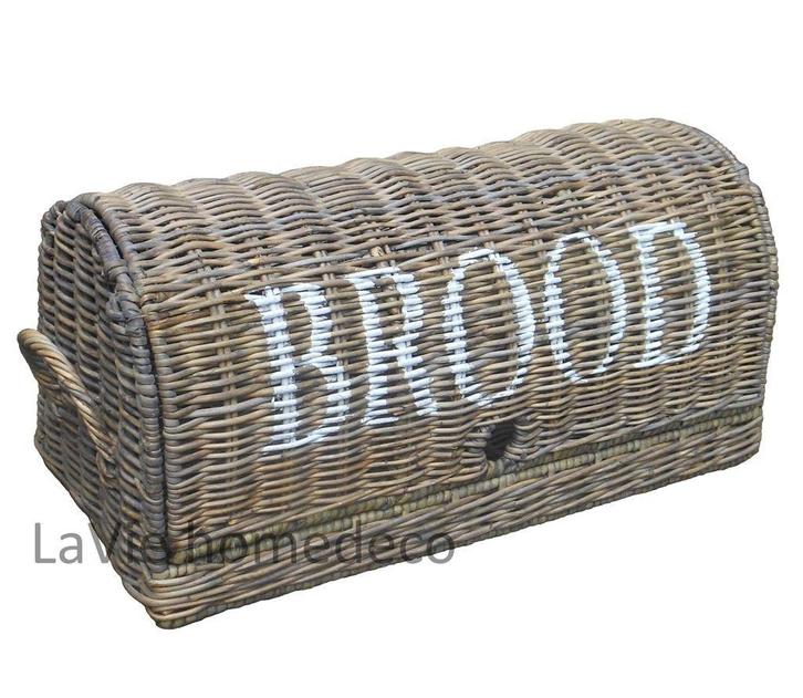 Rieten broodtrommel, Huis en Inrichting, Woonaccessoires | Schalen en Manden, Nieuw, Rechthoekig, Riet, Verzenden