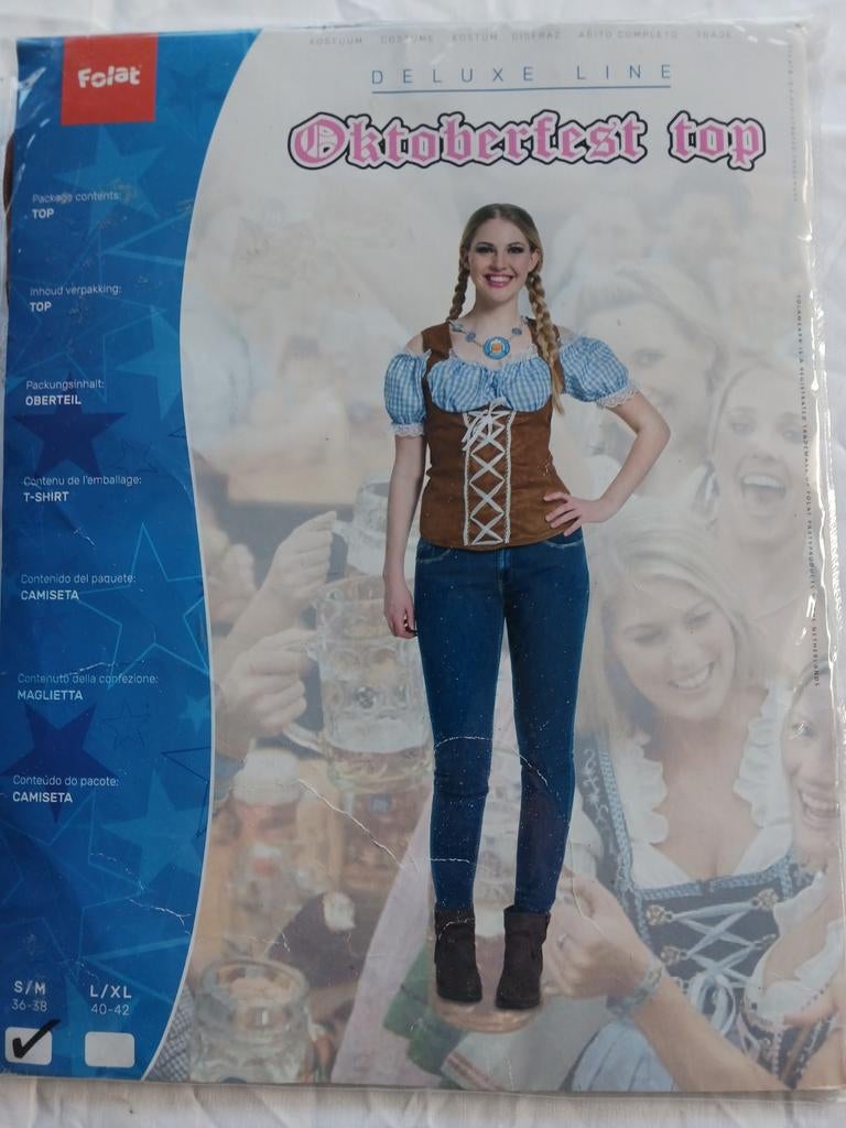 Oktoberfest Topje - Maat S/M - Nieuw in verpakking!, Carnaval, Nieuw, Ophalen of Verzenden, Kleding