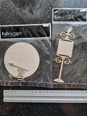 FABSCRAPS CHLIPBOARD KLOK MIXED MEDIA JOURNAL PLANNER KAART beschikbaar voor biedingen