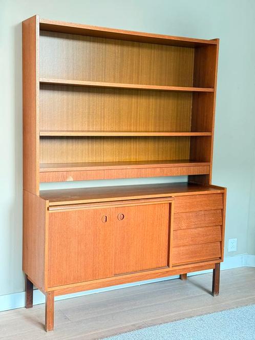 Midcentury Vintage Wandkast Zweeds Design Secretaire, Huis en Inrichting, Kasten | Wandmeubels, Gebruikt, 150 tot 200 cm, Minder dan 150 cm