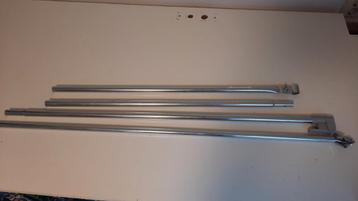 Verandastang met powergrip 4-delig 350 cm staal beschikbaar voor biedingen
