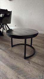 Zwarte mango tafel, Huis en Inrichting, Tafels | Salontafels, Ophalen, 50 tot 100 cm, Rond, Zo goed als nieuw