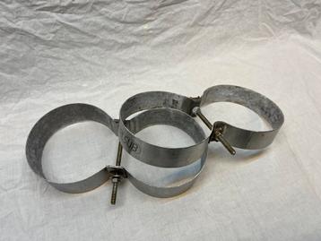 RVS bandenstel voor 2x7 liter duikflesset beschikbaar voor biedingen