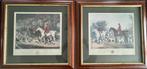 Engelse gravures met jachtmotieven 2 stuks 62 x 64 cm, Antiek en Kunst, Ophalen of Verzenden
