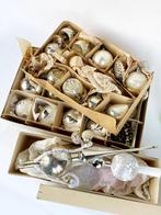 25 antieke kerstballen/ornamenten/3x piek/slinger, Ophalen, Gebruikt