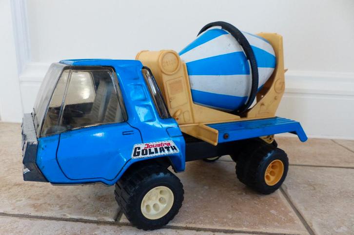 Tonka Joustra blikken vrachtauto auto beton mixer Betonwagen, Antiek en Kunst, Antiek | Speelgoed, Ophalen of Verzenden